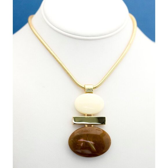 24", Geometric Necklace Hippie Boho Unique Pendant Necklace by Avon - D7 - Picture 3 of 5